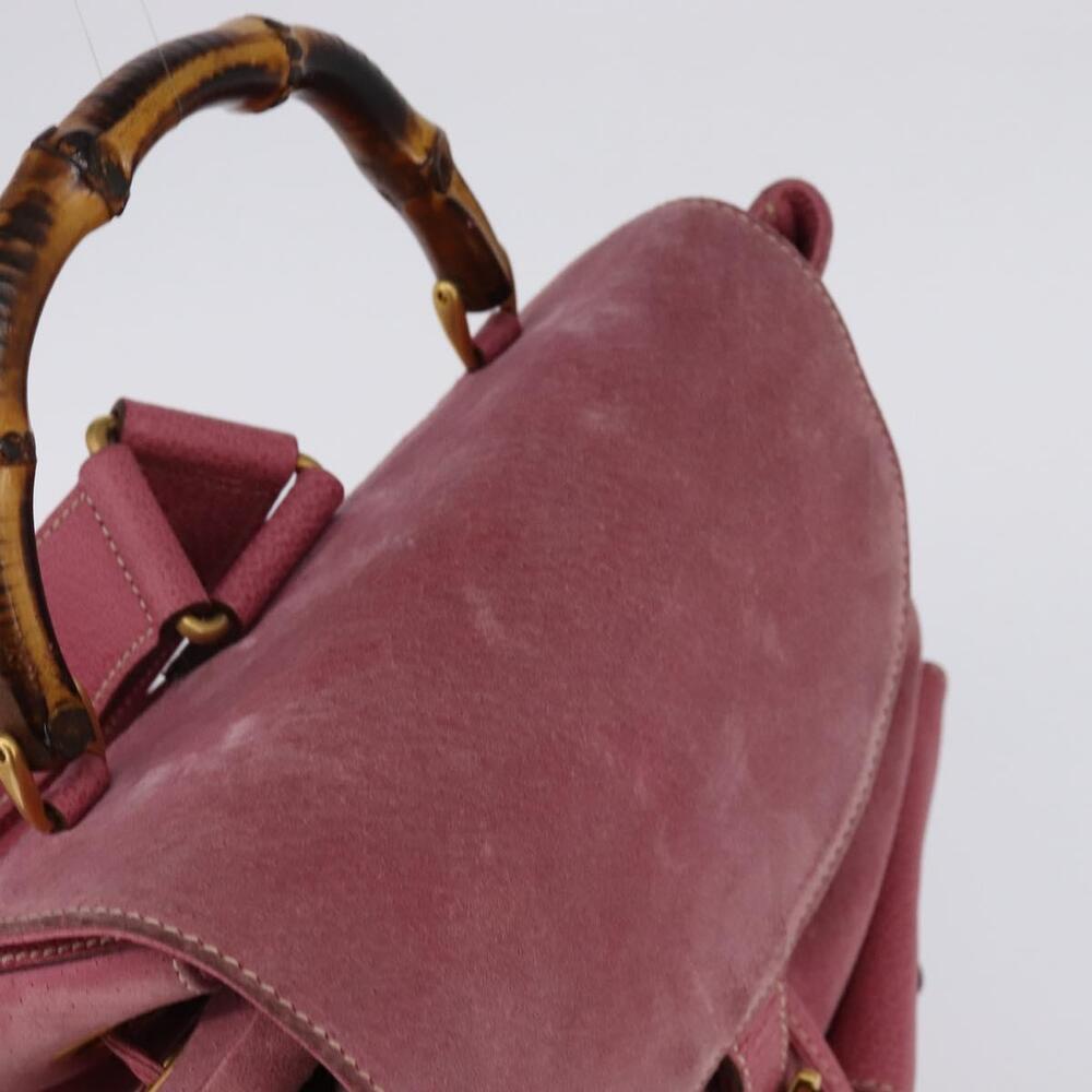 GUCCI Backpack Suede Pink Gold 003 2058 0016 Auth 144974 - Picture 6 of 16